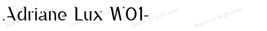 Adriane Lux W01字体转换